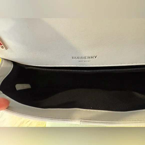Burberry Mini Lola Crossbody Bag LIKE NEW White Gray Yellow - Picture 7 of 8